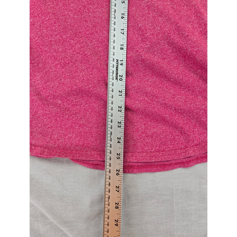 Hollister Mens Short Sleeve Raglan T-Shirt Pink Gray Heathered Logo Size M - Picture 5 of 10